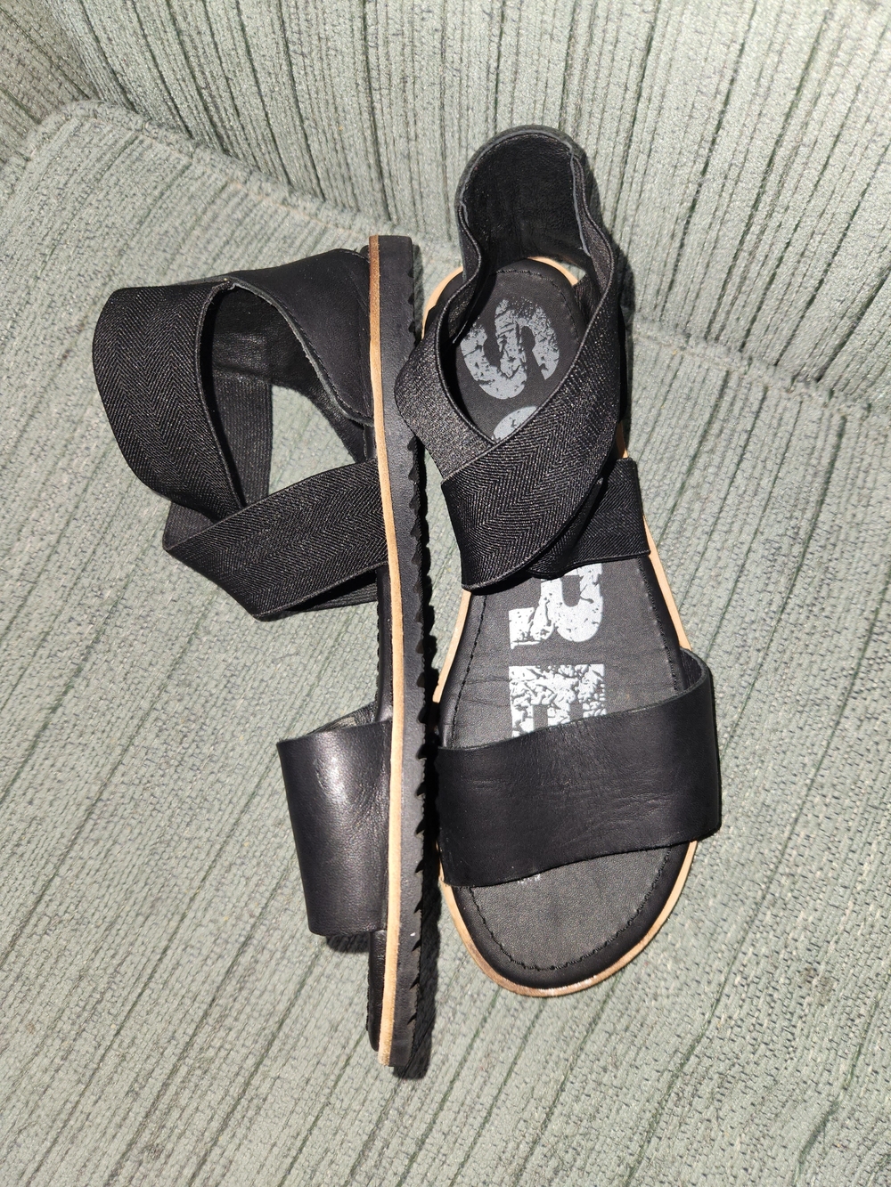 🍉Sorel Black Elastic Strap Sandals